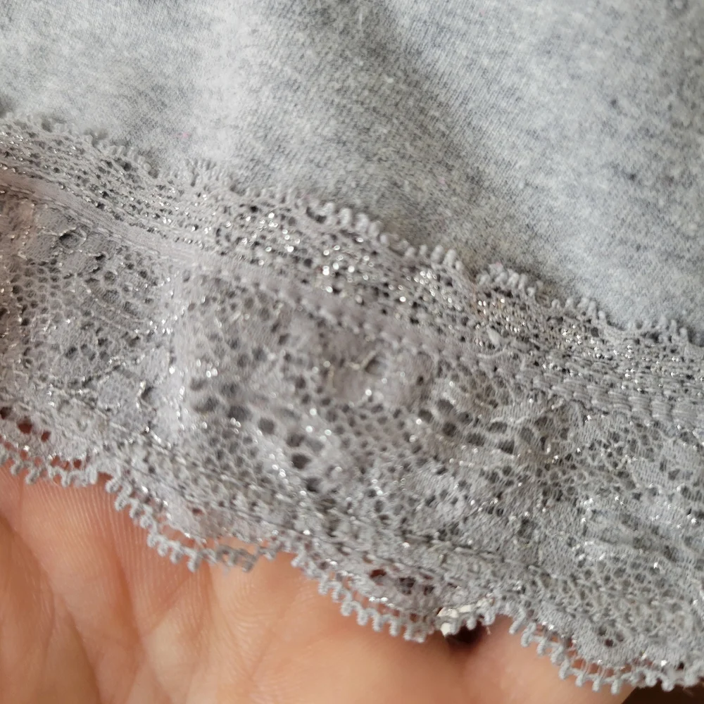 Justice sequin lace star tank top built in bra 8
